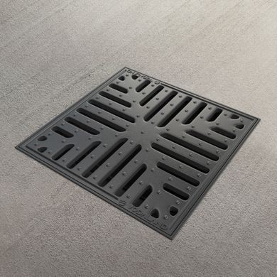 Решітка водоприймальна Base 300*300 чавунна сніжинка R50
