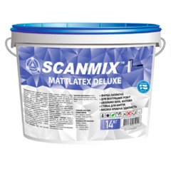 Фото Фарба інтер'єрна стійка до миття акрилова Scanmix Mattlatex Deluxe (7кг) Арт.108049 за . Замовляй з доставкою по Україні.