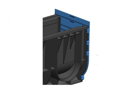 Универсальная заглушка для пластиковых лотков Base DN100 H120-200, пластиковая