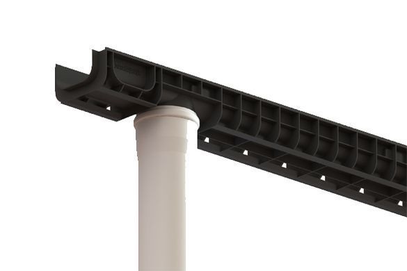Пластиковый водоотводный лоток Base DN100 (80&times;145&times;1000)